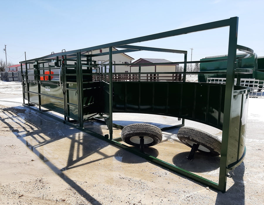 Fully assembled Premium C-Series Cattle Adjustable Alley by Lakeland – professional livestock handling solution for farms and ranches
