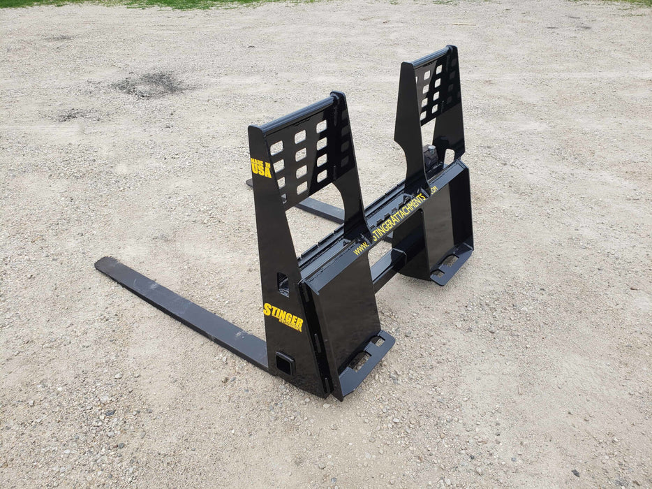 Skid Steer Pallet Forks – Heavy-Duty Fork Attachment by Stinger