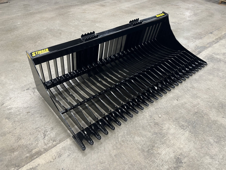 Heavy-Duty Skid Steer Rock Bucket – Skeleton Design for Efficient Rock Sifting