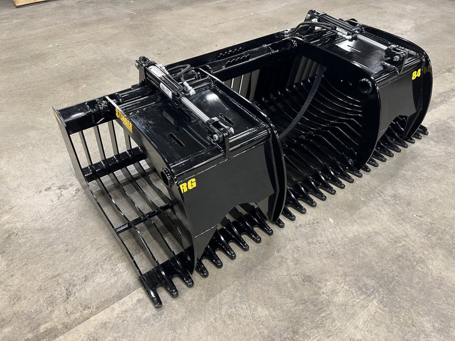 Heavy-Duty Skid Steer Rock Bucket – Skeleton Rock Screening Attachment