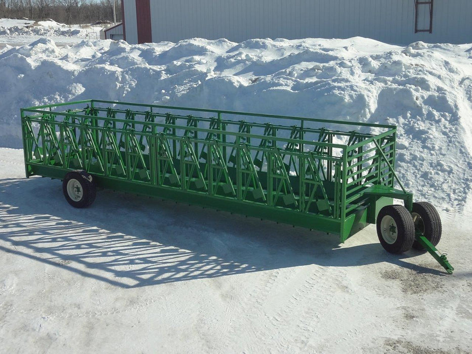 Self-Locking Feeder Wagon by Lakeland – premium Cattle Feed Wagon built for convenience and long-term use