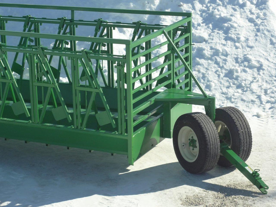 Heavy-duty Cattle Feed Wagon – Lakeland self-locking model ensuring secure, organised, and waste-free feeding