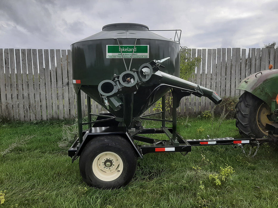 Lakeland Portable Feed Bin – 70 Bushel capacity unit ideal for large-scale livestock feeding operations