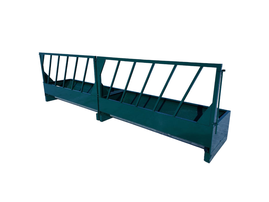 Fence Line Bunk Feeder by Lakeland – durable, easy-to-clean design ensuring consistent and waste-free cattle feeding