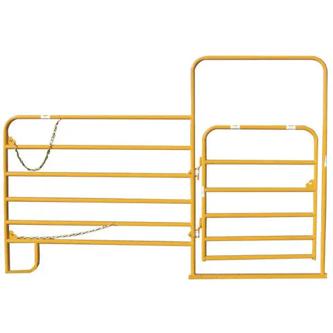 Durable Sioux Steel Livestock Panels featuring 1.66-inch tubing and heavy-duty frame for long-lasting ranch performance.