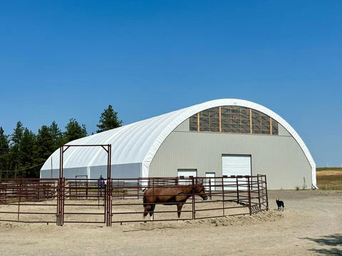 HiQual 40-Foot Round Pen built with heavy-duty steel panels for safe and reliable horse training or livestock containment.