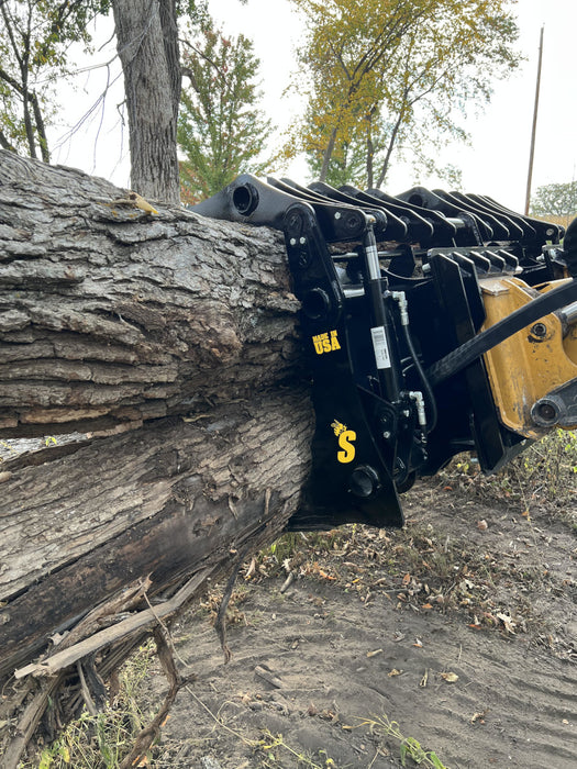 Utility Tractor Grapple Bucket – Heavy-Duty CG Clam Grapple by Stinger Attachments