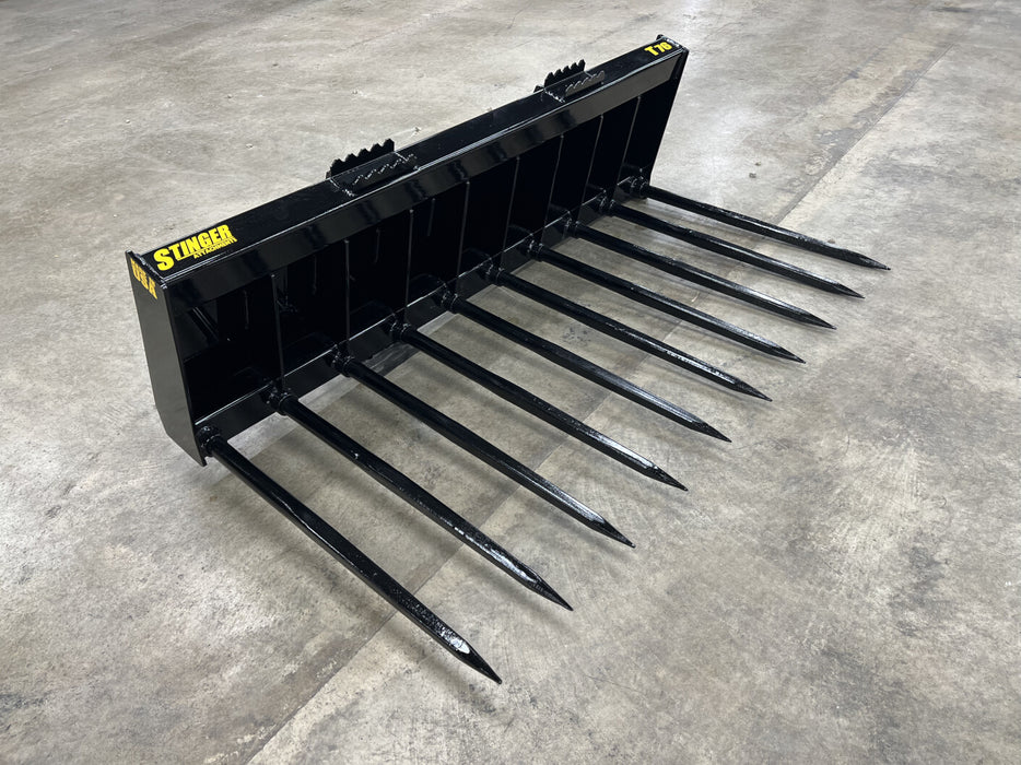 Manure Spear Grapple Bucket – Heavy-Duty Skid Steer Attachment by Stinger