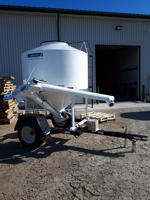 High-capacity Portable Feed Bin – 95 Bushel mobile feeder built for easy transport and smooth feed distribution