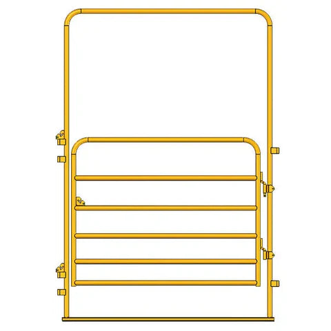 Sioux Steel Heavy-Duty Livestock Panels connected in a strong, stable configuration for safe cattle and horse enclosures