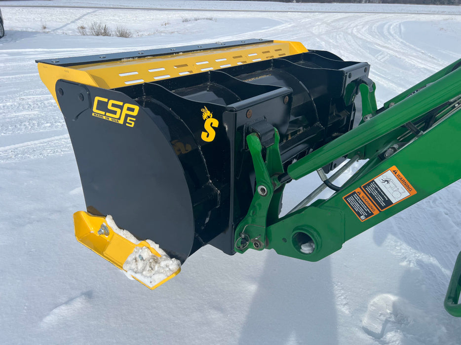 Compact Snow Pusher Attachment for Skid Steer & Compact Tractor