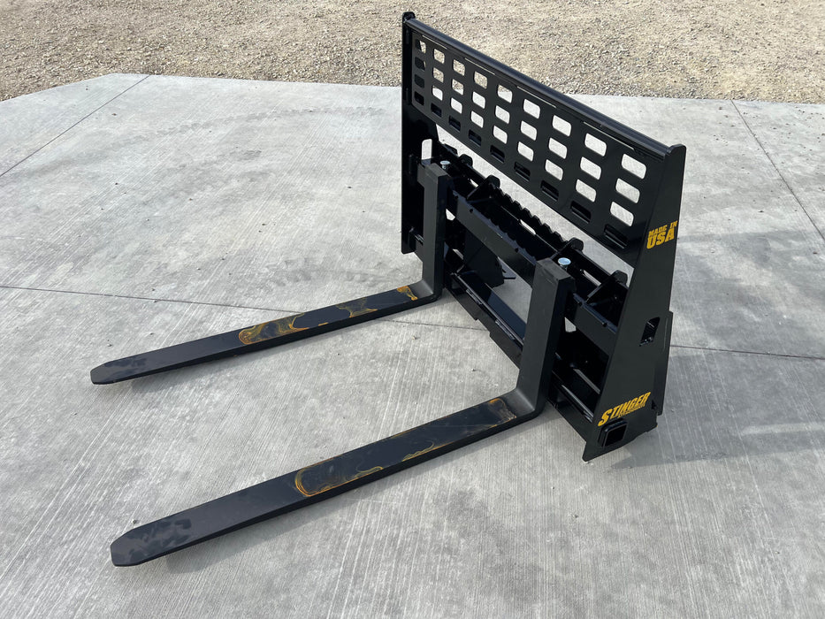 Skid Steer Pallet Forks – Heavy-Duty Class 2 Fork Attachment by Stinger