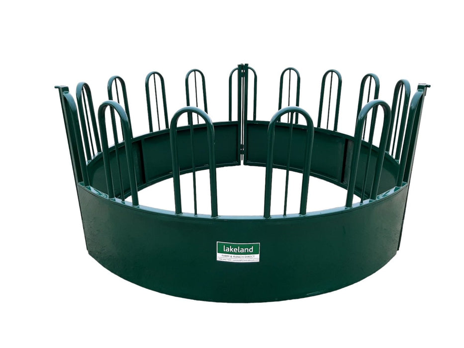 Tombstone Round Bale Hay Feeder by Lakeland – heavy-duty feeder ensuring durability and minimal hay loss