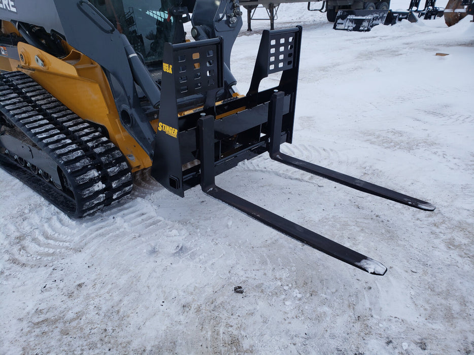 Skid Steer Pallet Forks – Heavy-Duty Fork Attachment by Stinger