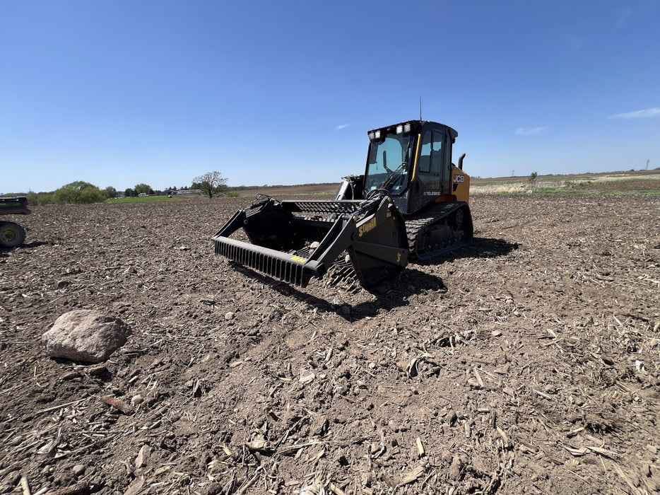 Skid Steer Rock Reel – Heavy-Duty Grapple Bucket Attachment