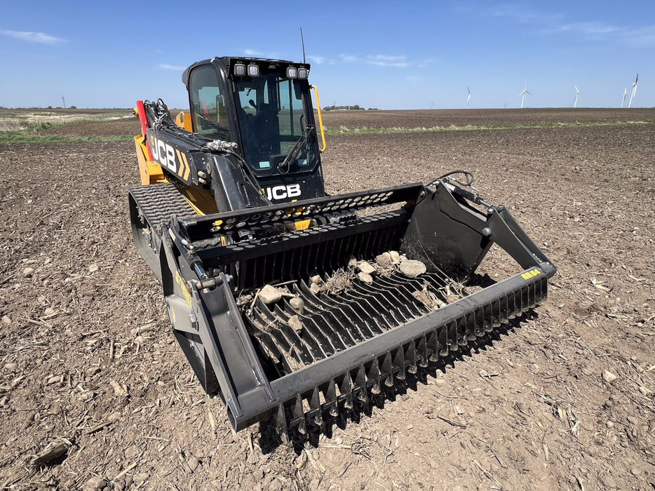 Skid Steer Rock Reel – Heavy-Duty Grapple Bucket Attachment
