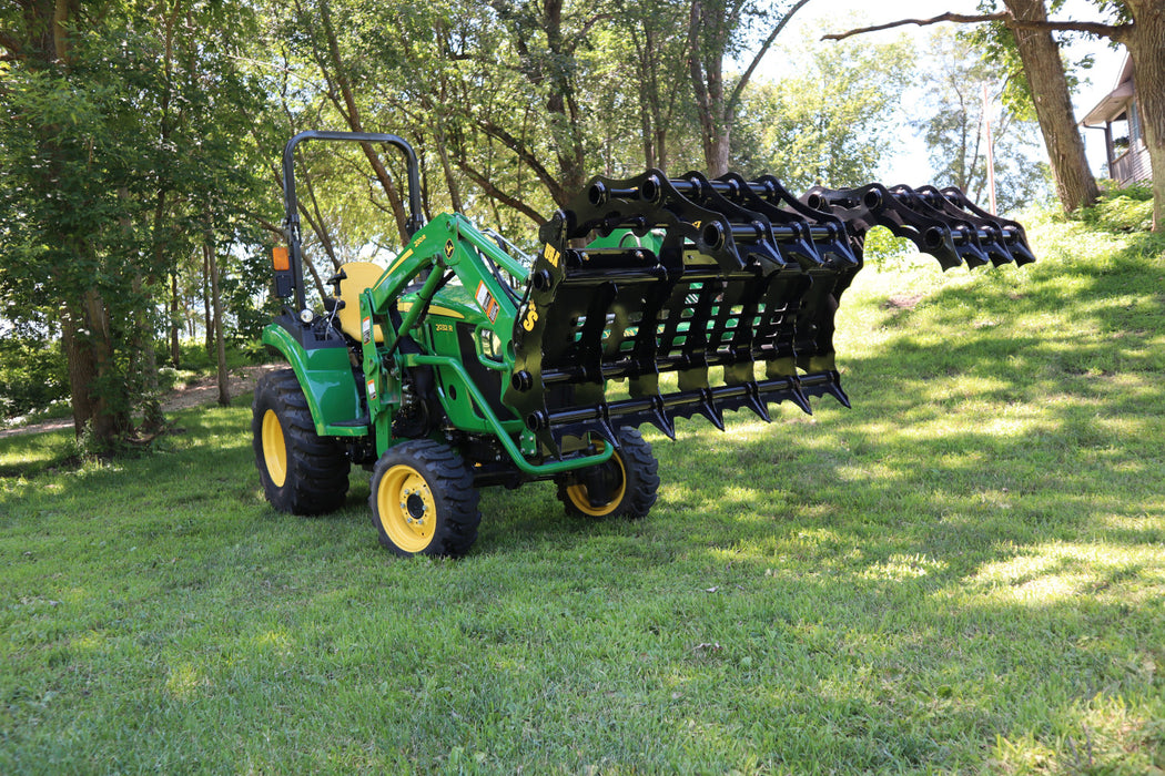 Compact Tractor Grapple Bucket | Heavy-Duty Clam Grapple by Stinger