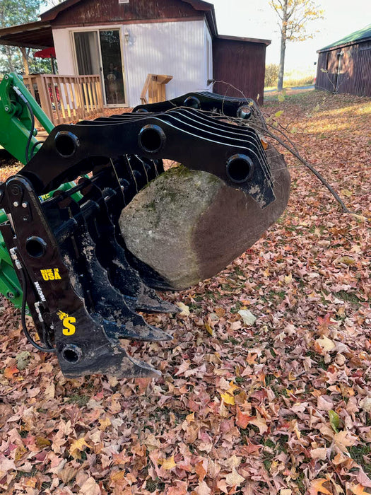 Compact Tractor Grapple Bucket | Heavy-Duty Clam Grapple by Stinger