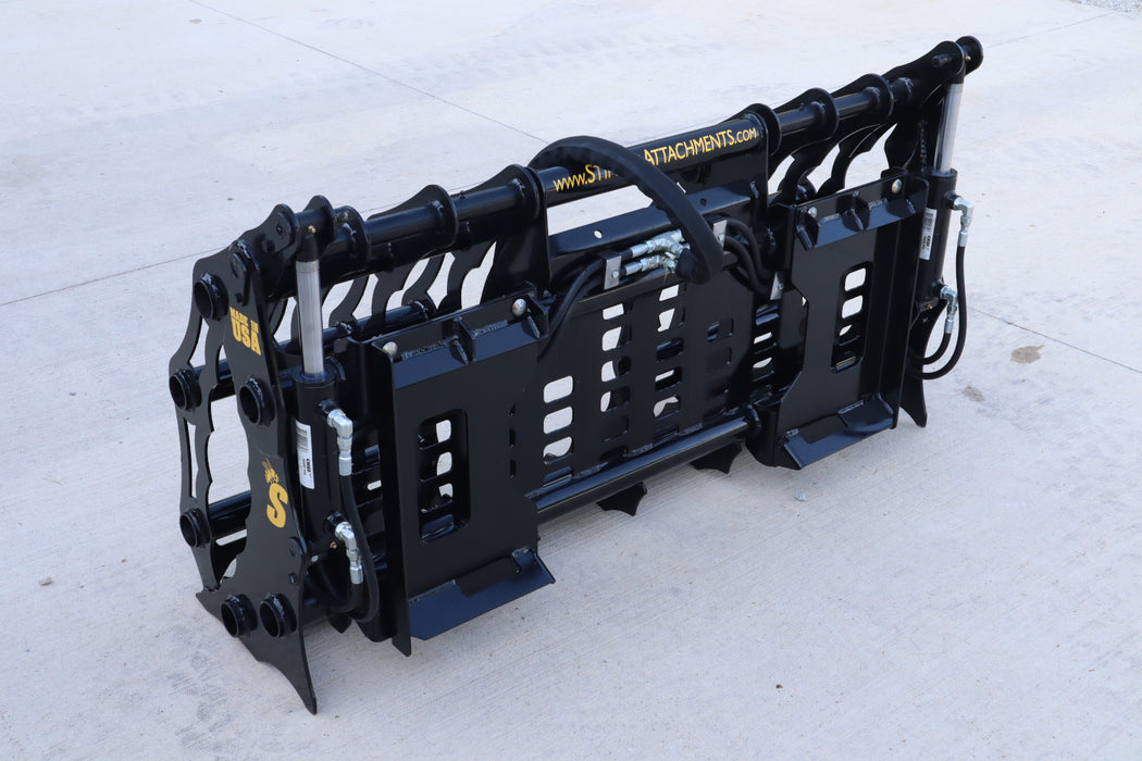 Compact Tractor Grapple Bucket | Heavy-Duty Clam Grapple by Stinger