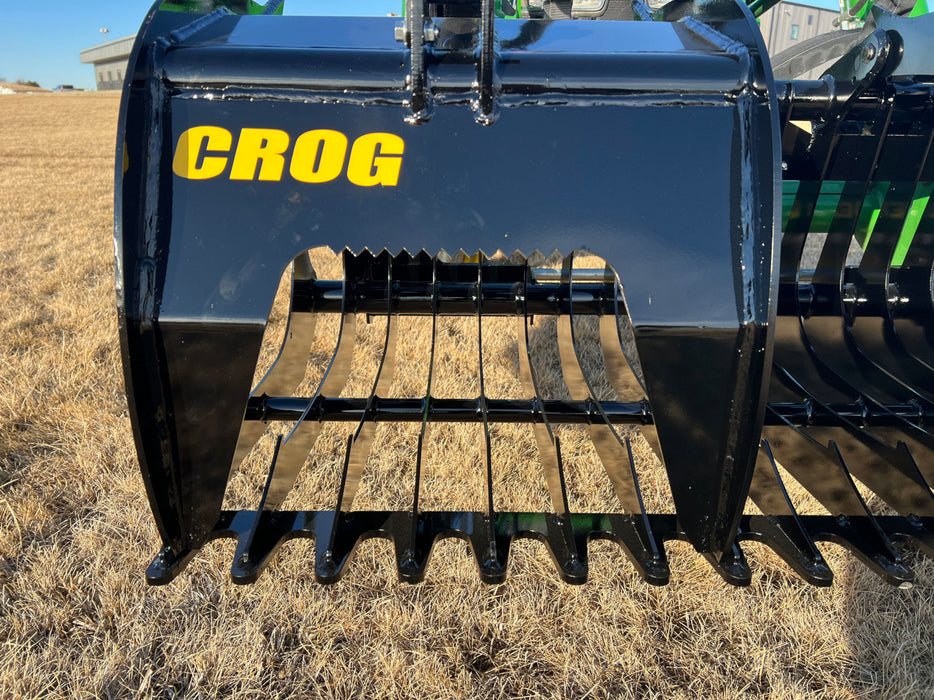 Compact Rock Grapple Bucket for Skid Steers – Heavy-Duty Attachment