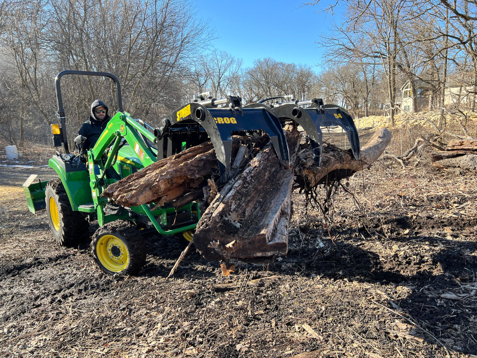 Compact Rock Grapple Bucket for Skid Steers – Heavy-Duty Attachment