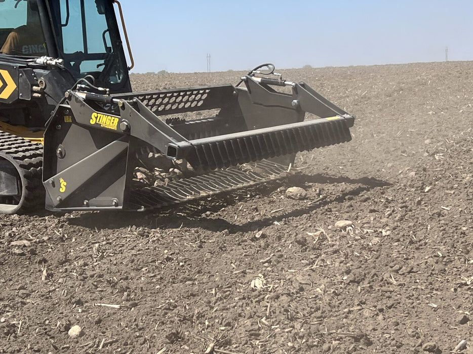 Skid Steer Rock Reel – Heavy-Duty Grapple Bucket Attachment