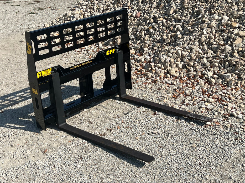 Heavy-Duty Pallet Fork Attachment for Tractors | Stinger Attachments