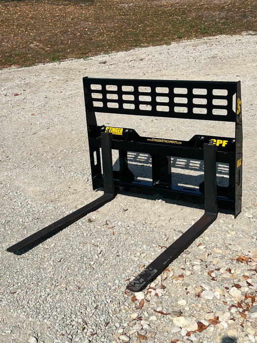 Heavy-Duty Pallet Fork Attachment for Tractors | Stinger Attachments