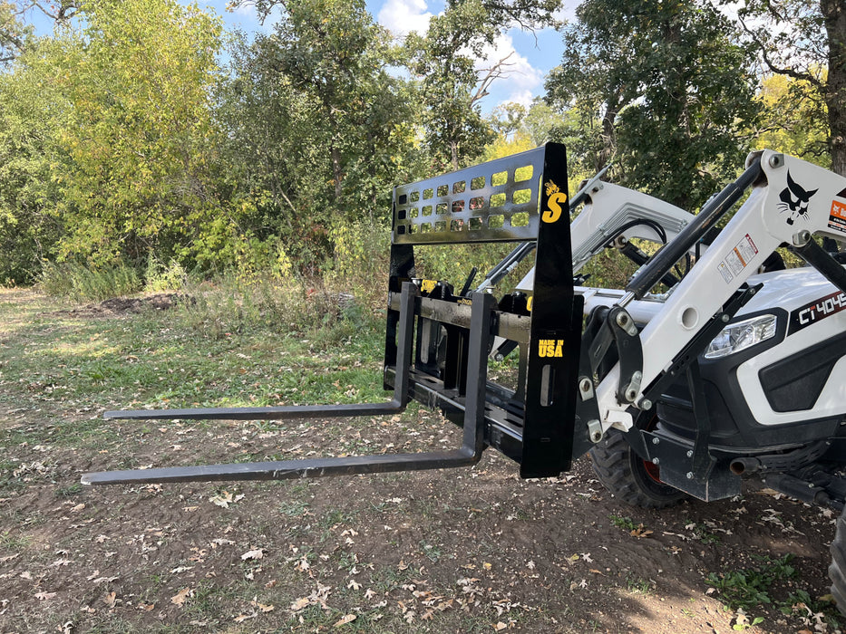 Heavy-Duty Pallet Fork Attachment for Tractors | Stinger Attachments