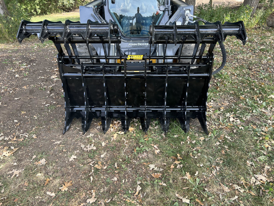 Utility Tractor Grapple Bucket – Heavy-Duty CG Clam Grapple by Stinger Attachments