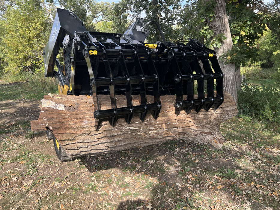 Utility Tractor Grapple Bucket – Heavy-Duty CG Clam Grapple by Stinger Attachments