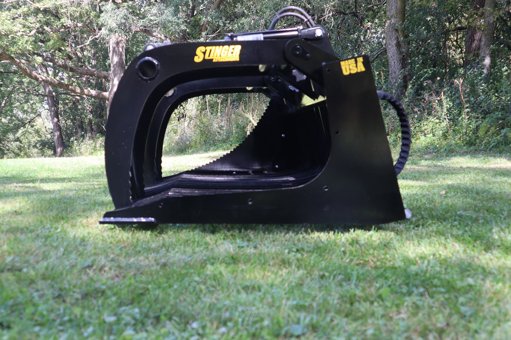 Open-Side Skid Steer Rock Grapple Bucket – Heavy-Duty Grapple Attachment by Stinger