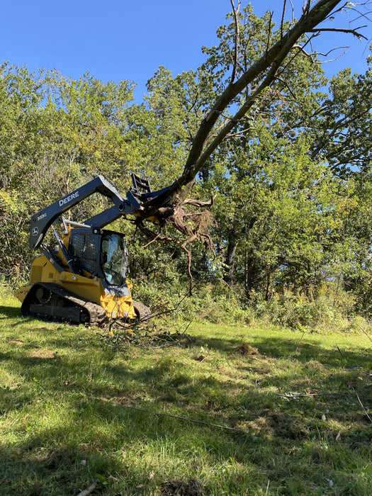 Skid Steer Tree Puller Attachment – Heavy-Duty Root & Brush Remover