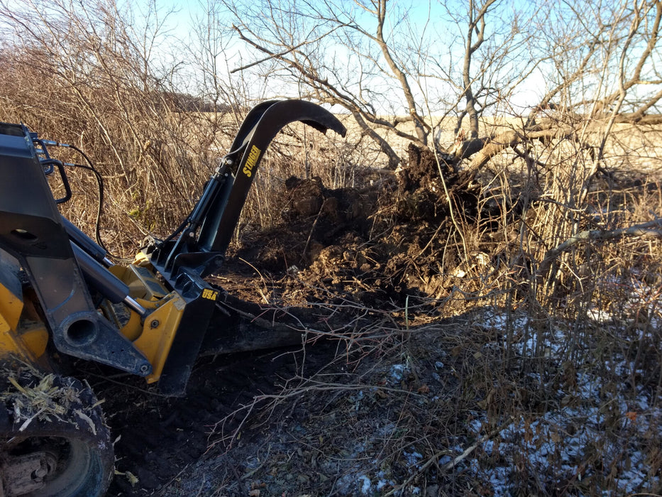 Skid Steer Stump Bucket with Grapple – Heavy-Duty Root Removal Tool