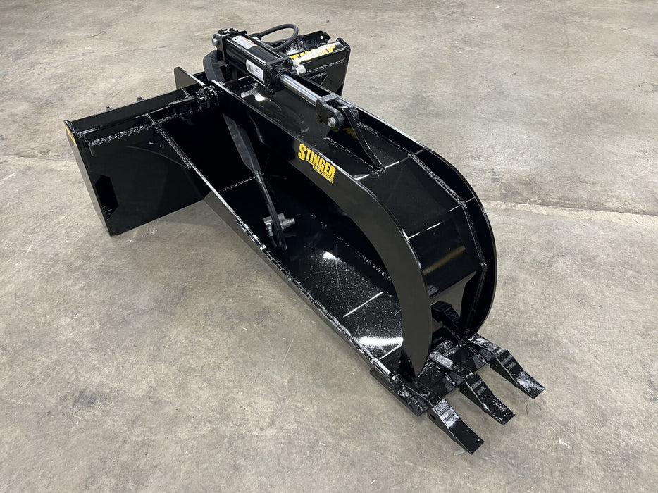 Skid Steer Stump Bucket with Grapple – Heavy-Duty Root Removal Tool