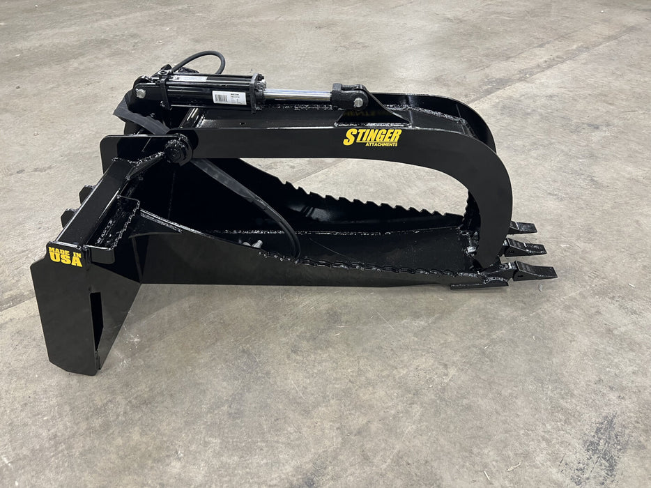 Skid Steer Stump Bucket with Grapple – Heavy-Duty Root Removal Tool