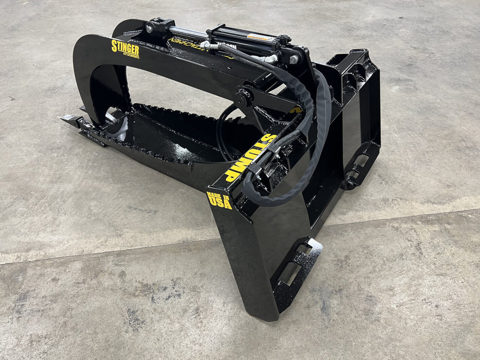 Skid Steer Stump Bucket with Grapple – Heavy-Duty Root Removal Tool