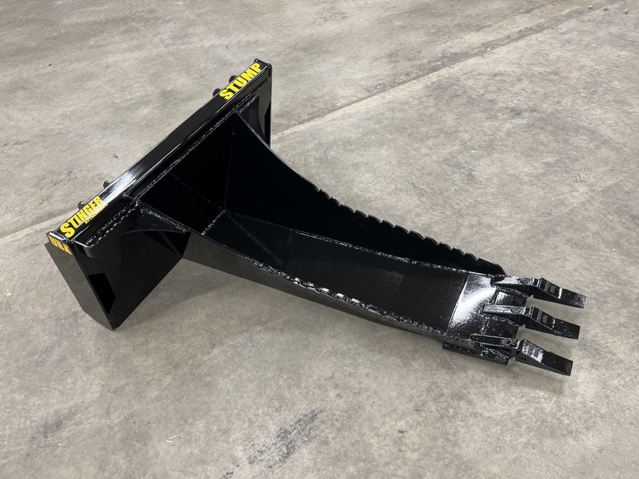 Stinger Heavy-Duty Skid Steer Stump Bucket Attachment (STB)
