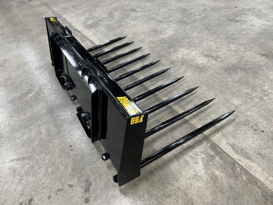 Manure Spear Grapple Bucket – Heavy-Duty Skid Steer Attachment by Stinger