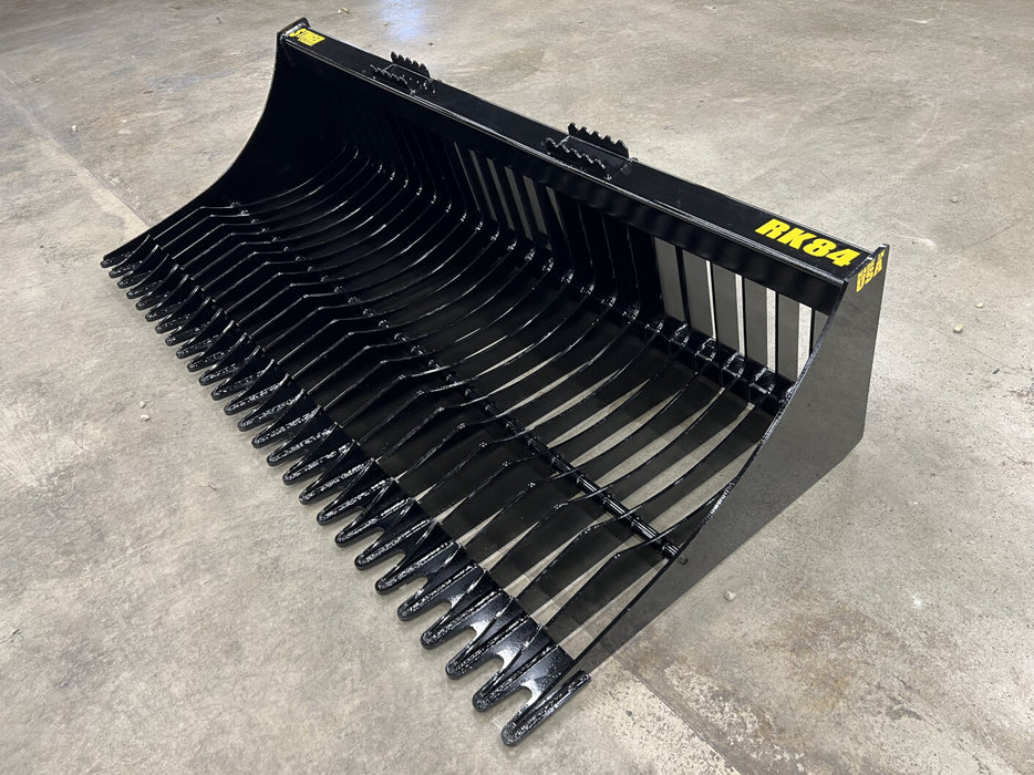Heavy-Duty Skid Steer Rock Bucket – Skeleton Design for Efficient Rock Sifting