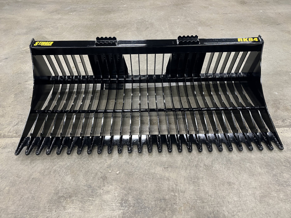 Heavy-Duty Skid Steer Rock Bucket – Skeleton Design for Efficient Rock Sifting