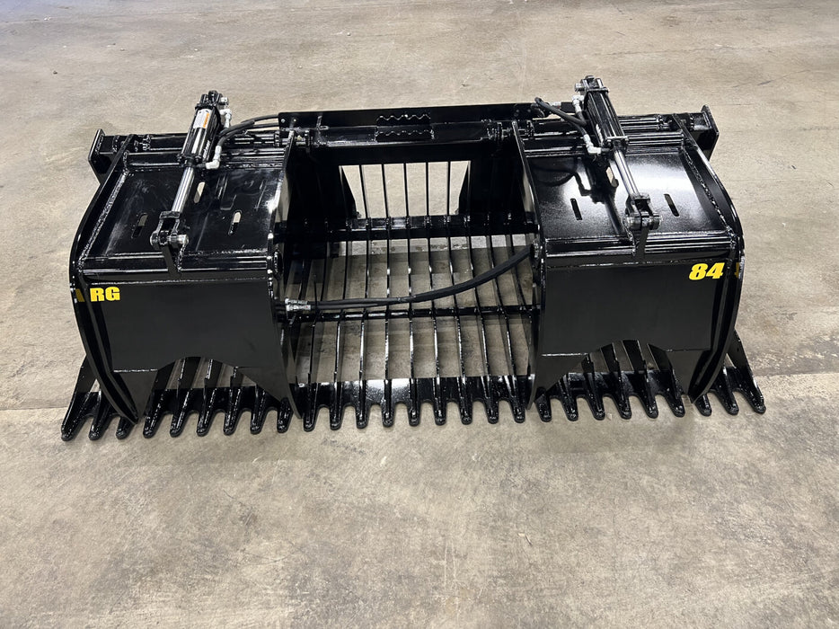 Heavy-Duty Skid Steer Rock Bucket – Skeleton Rock Screening Attachment