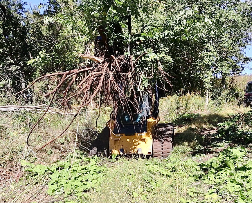 Skid Steer Tree Puller Attachment – Heavy-Duty Root & Brush Remover