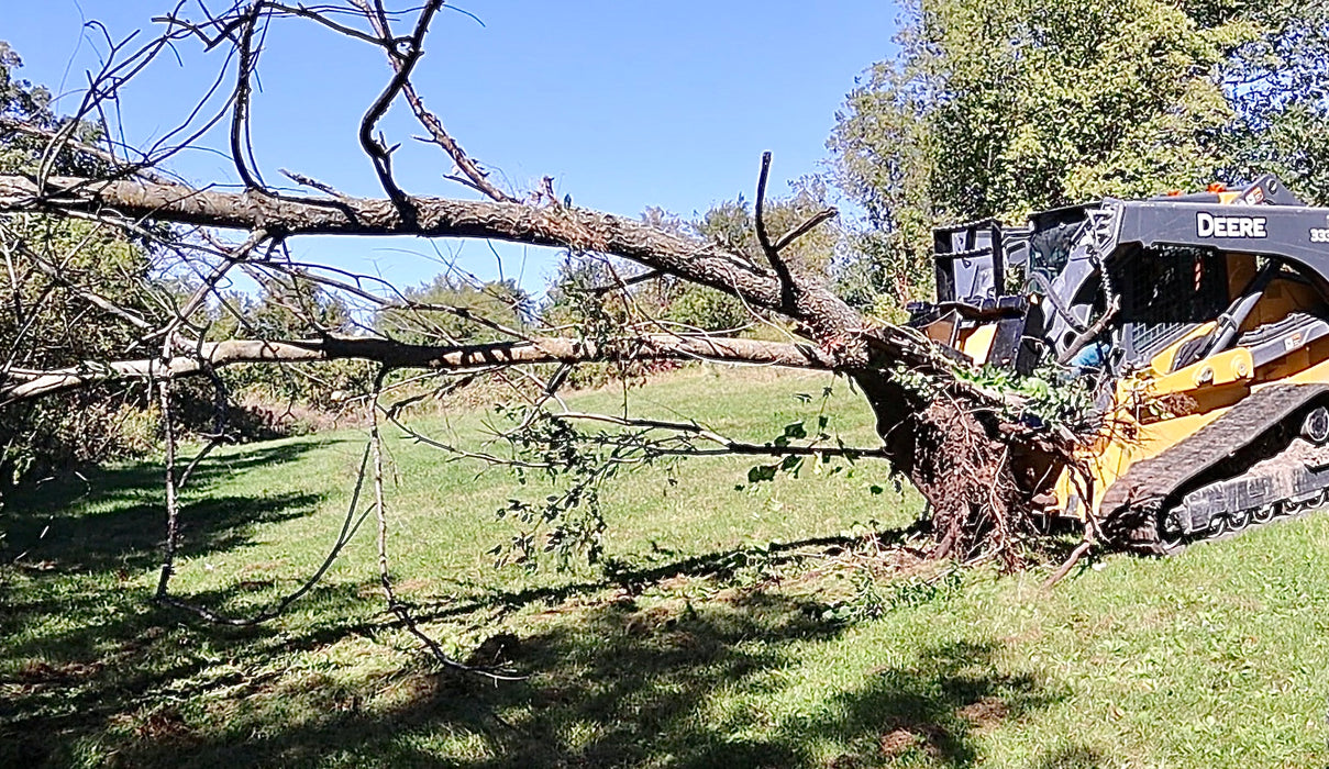 Skid Steer Tree Puller Attachment – Heavy-Duty Root & Brush Remover