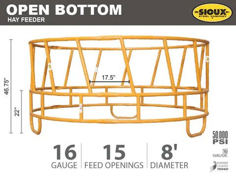 Open Bottom Hay Feeder