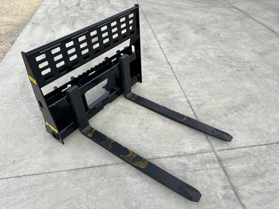 Skid Steer Pallet Forks – Heavy-Duty Class 2 Fork Attachment by Stinger