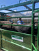 Side view of Lakeland Premium C-Series Adjustable Cattle Alley showing reinforced gates and secure latches