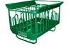 Compact 4ft Goat Round Bale Feeder with Small Tombstone Design for Safe Hay Feeding