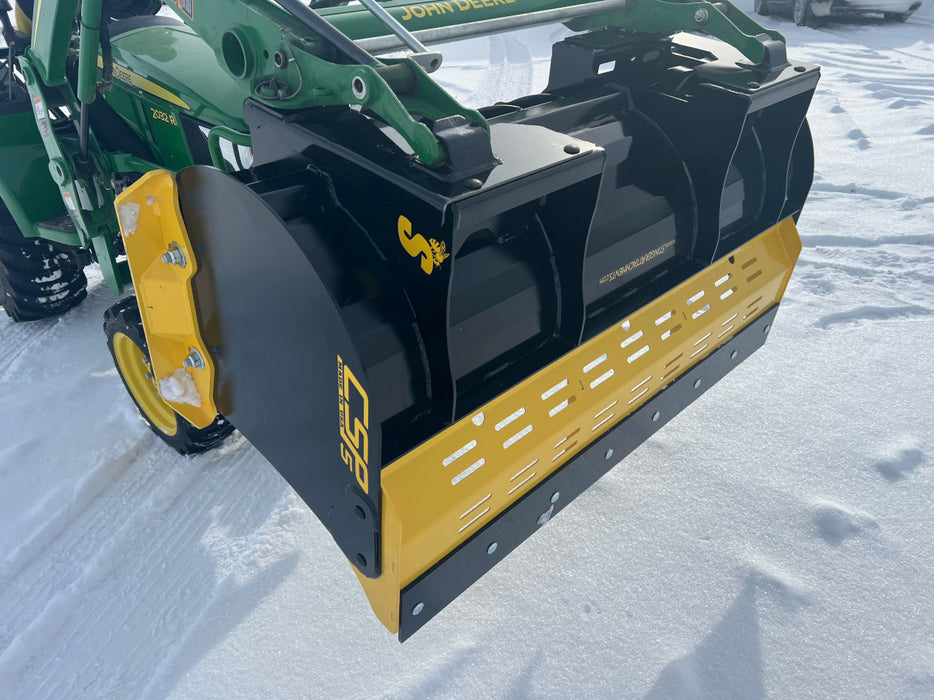 Compact Snow Pusher Attachment for Skid Steer & Compact Tractor