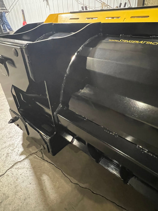 Compact Snow Pusher Attachment for Skid Steer & Compact Tractor